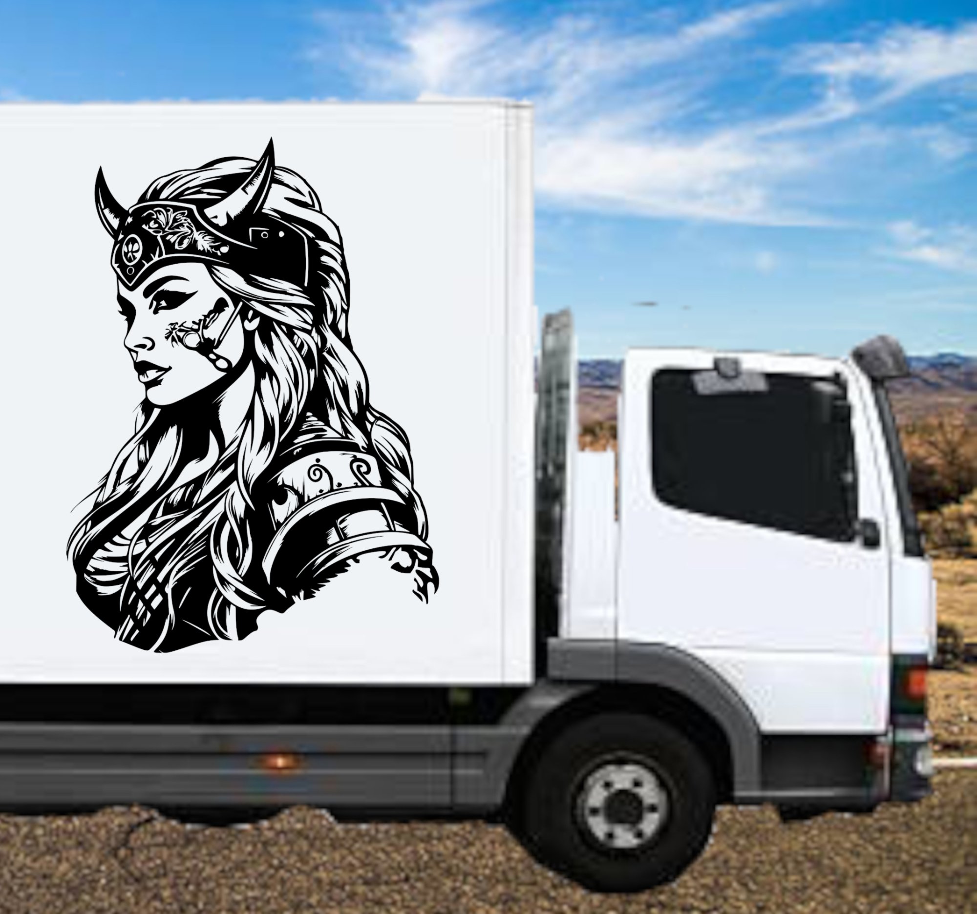 Aufkleber-Bilder/46380 Wikinger-Frau 1 LKW Seite 2 Mein-Motiv-de